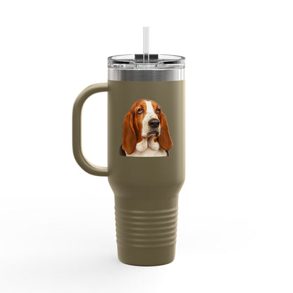 Basset Head Insulated Travel Mug