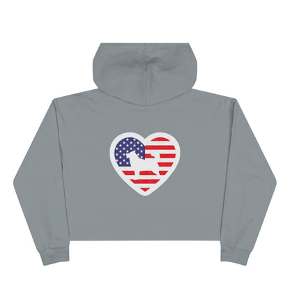 Malamute Flag Women's Crop Hoodie