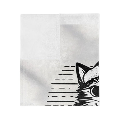 Naughty Cat Velveteen Microfiber Blanket