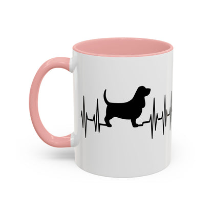My Heart Beats For Bassets 2-Tone Coffee Mug