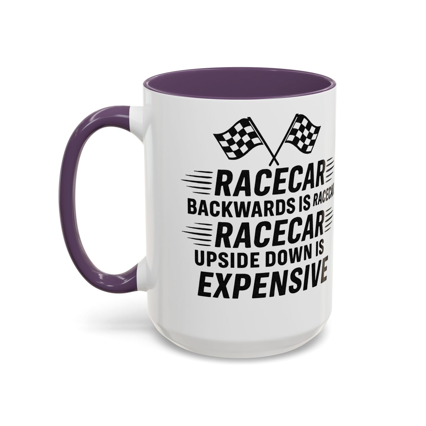 Racecar Backwards 2-Tone Coffee Mug
