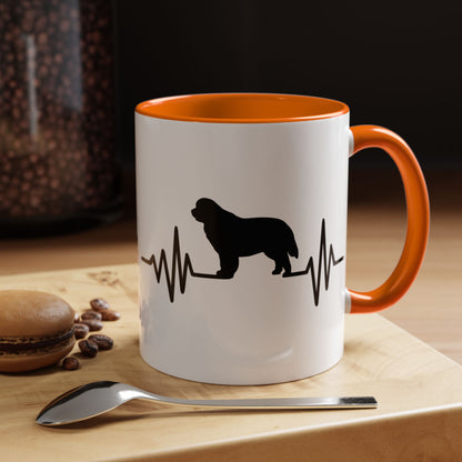 My Heart Beats For Newfies 2-Tone Coffee Mug