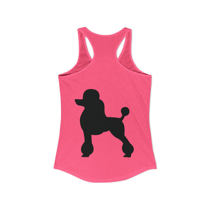 Poodle Silhouette Women's Racerback Tank