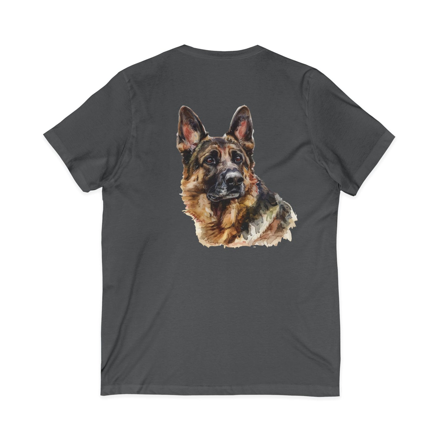 German Shepherd Head Unisex Short Sleeve V-Neck Tee