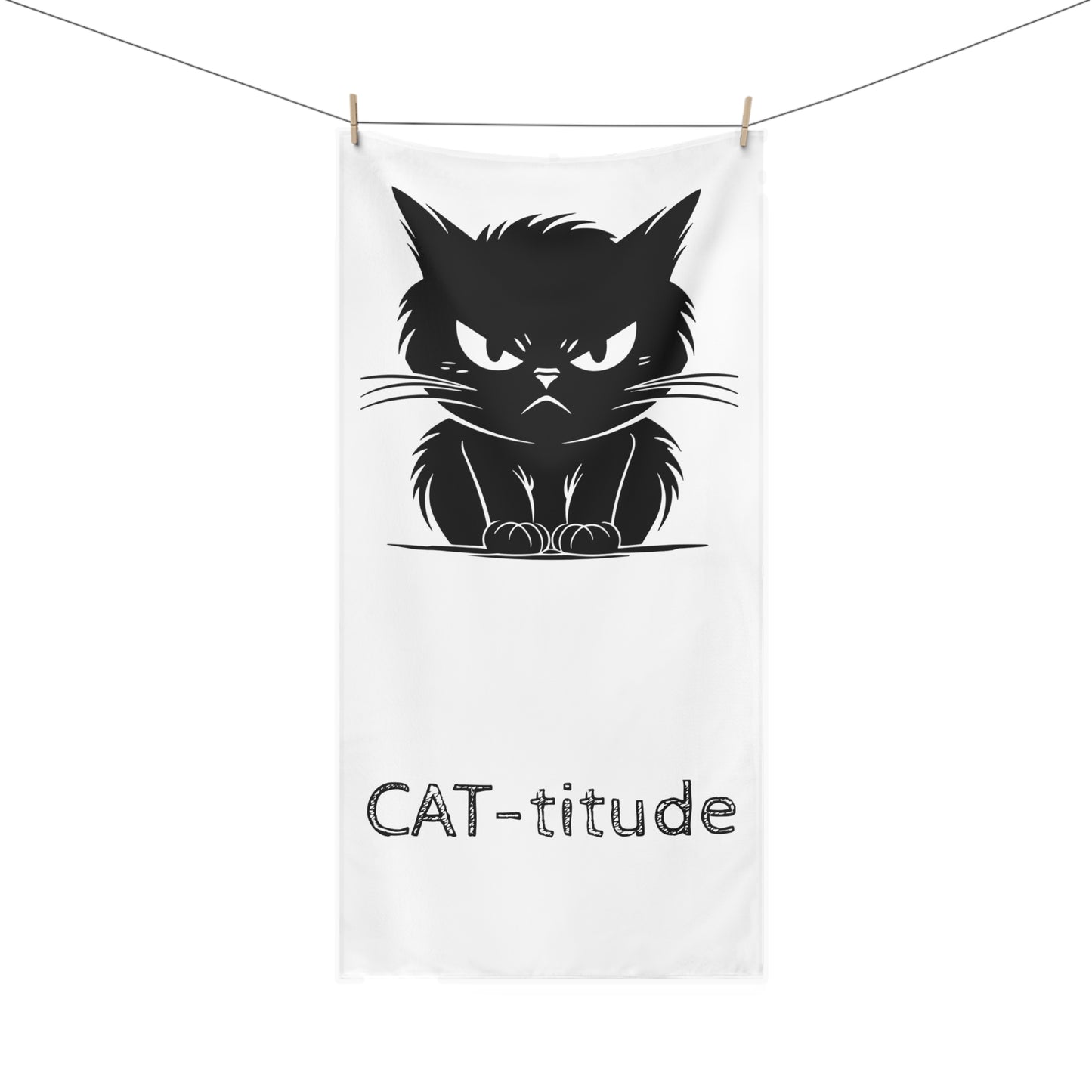 CAT-titude Mink-Cotton  Beach Towel