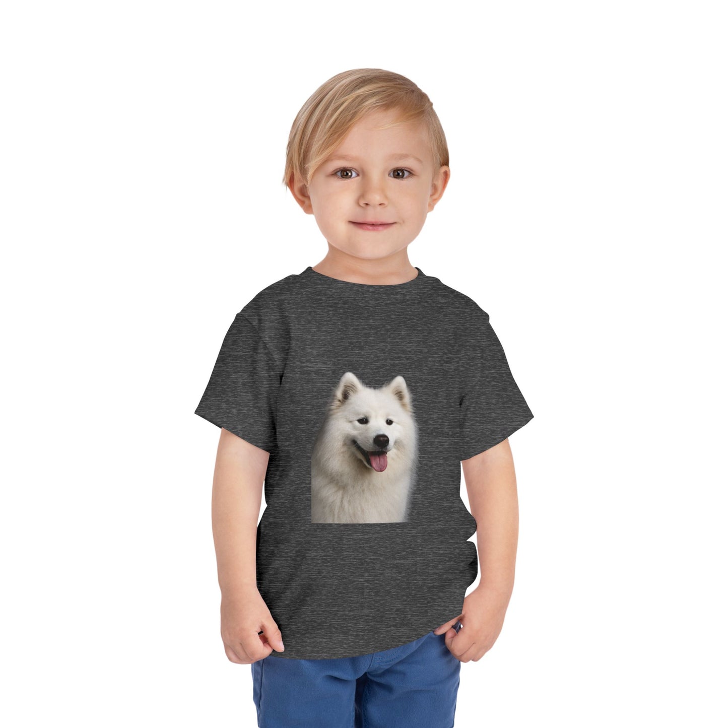 Samoyed Head Toddler Unisex Short Sleeve Crewneck Tee