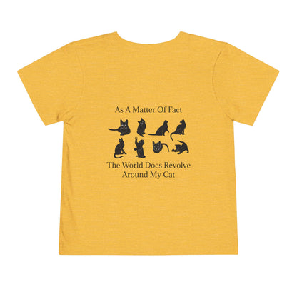 Matter Of Fact Cat Toddler Unisex Short Sleeve Crewneck Tee