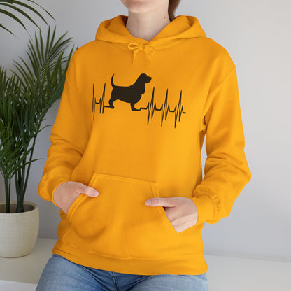 My Heart Beats For Basset Hounds Unisex Hoodie