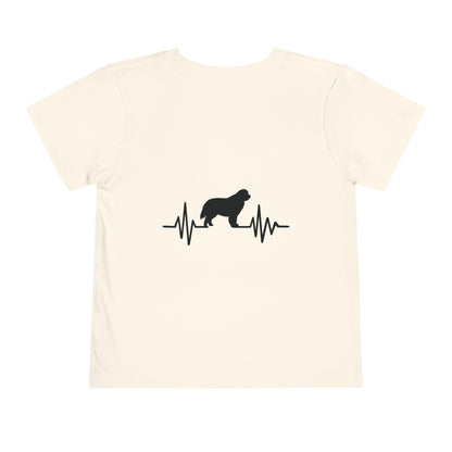 My Heart Beats For Newfies Toddler Unisex Short Sleeve Crewneck Tee