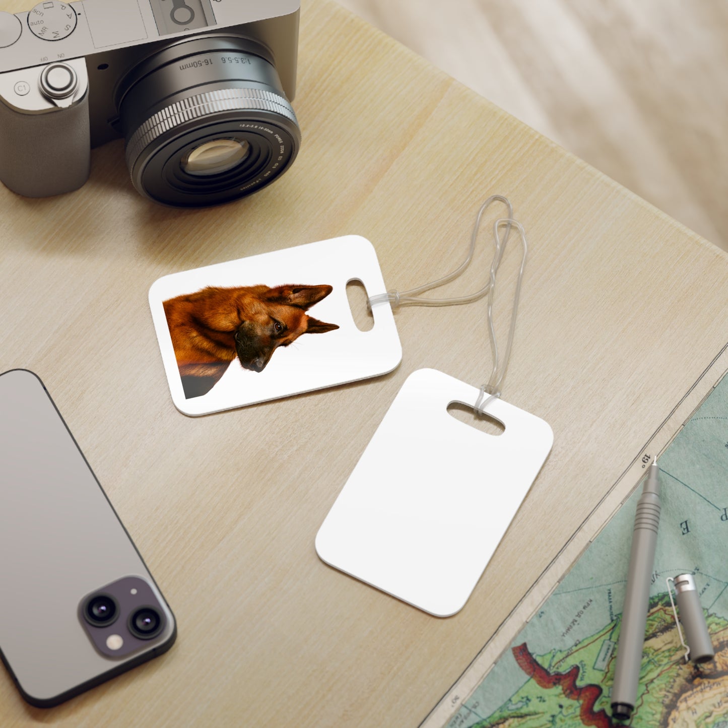 German Shepherd Head Luggage Tag