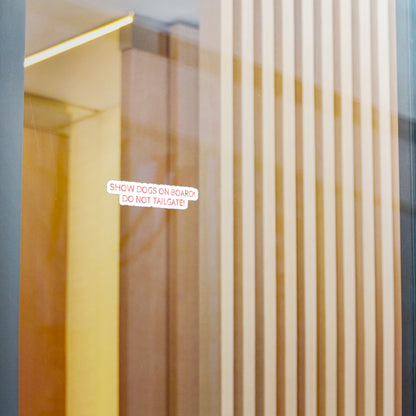 Show Dogs On Board Vinyl Decal