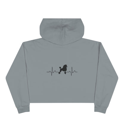 My Heart Beats For Poodles Women's Crop Hoodie