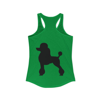 Poodle Silhouette Women's Racerback Tank