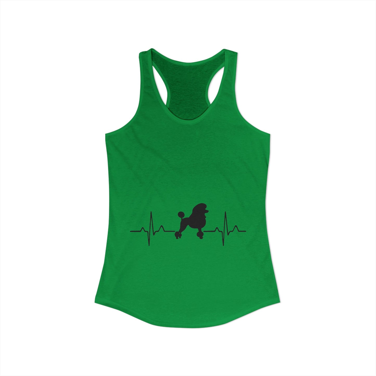 My Heart Beats For Poodles Women's Racerback Tank