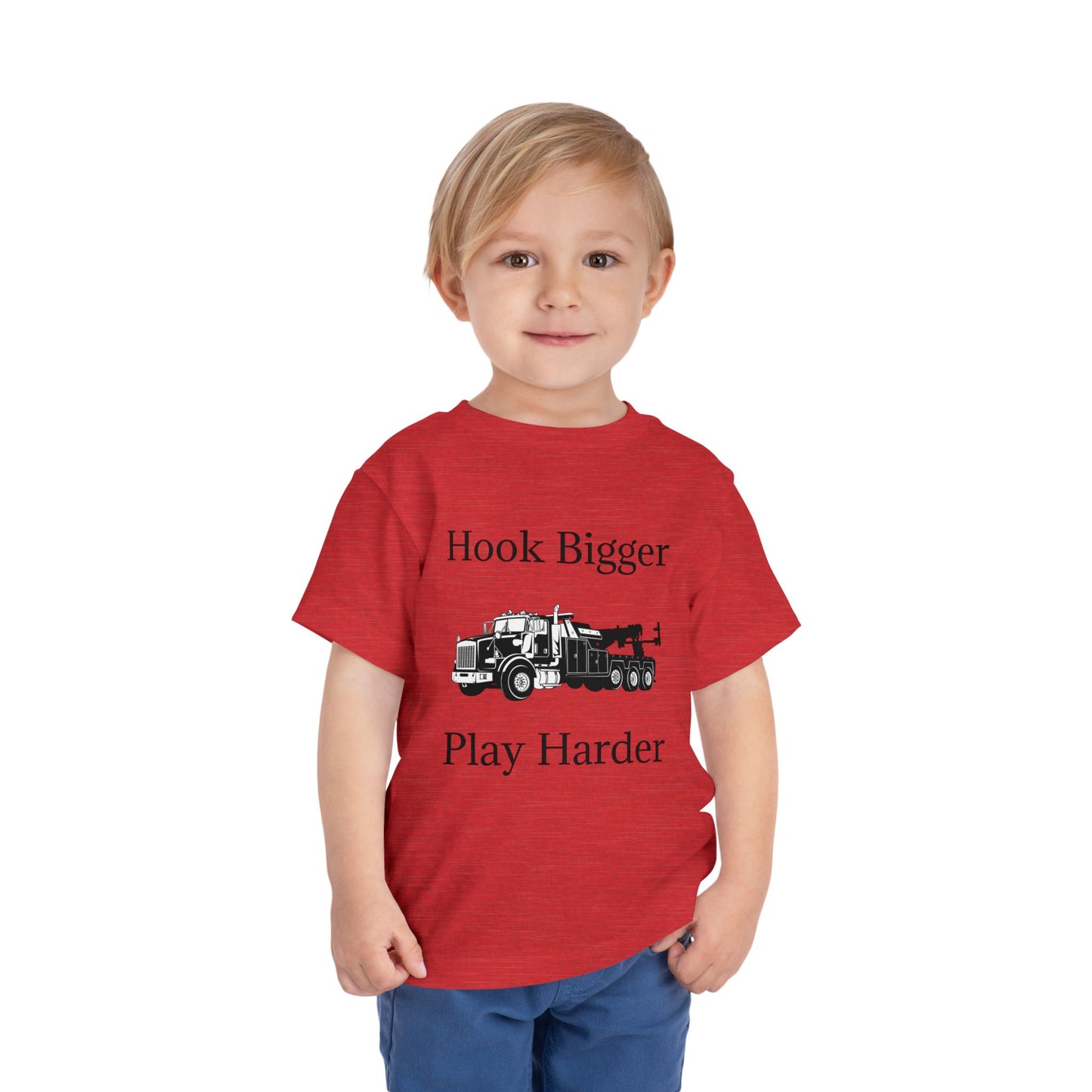 Hook Bigger Toddler Unisex Short Sleeve Crewneck Tee