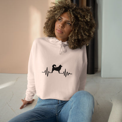 My Heart Beats For Malamutes Women's Crop Hoodie