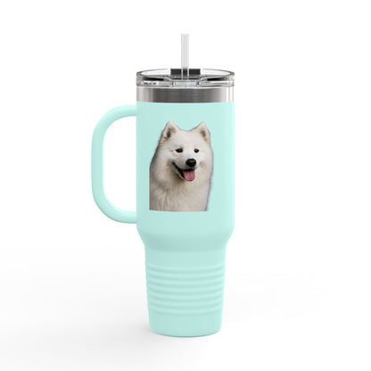 Samoyed Head Insulated Travel Mug