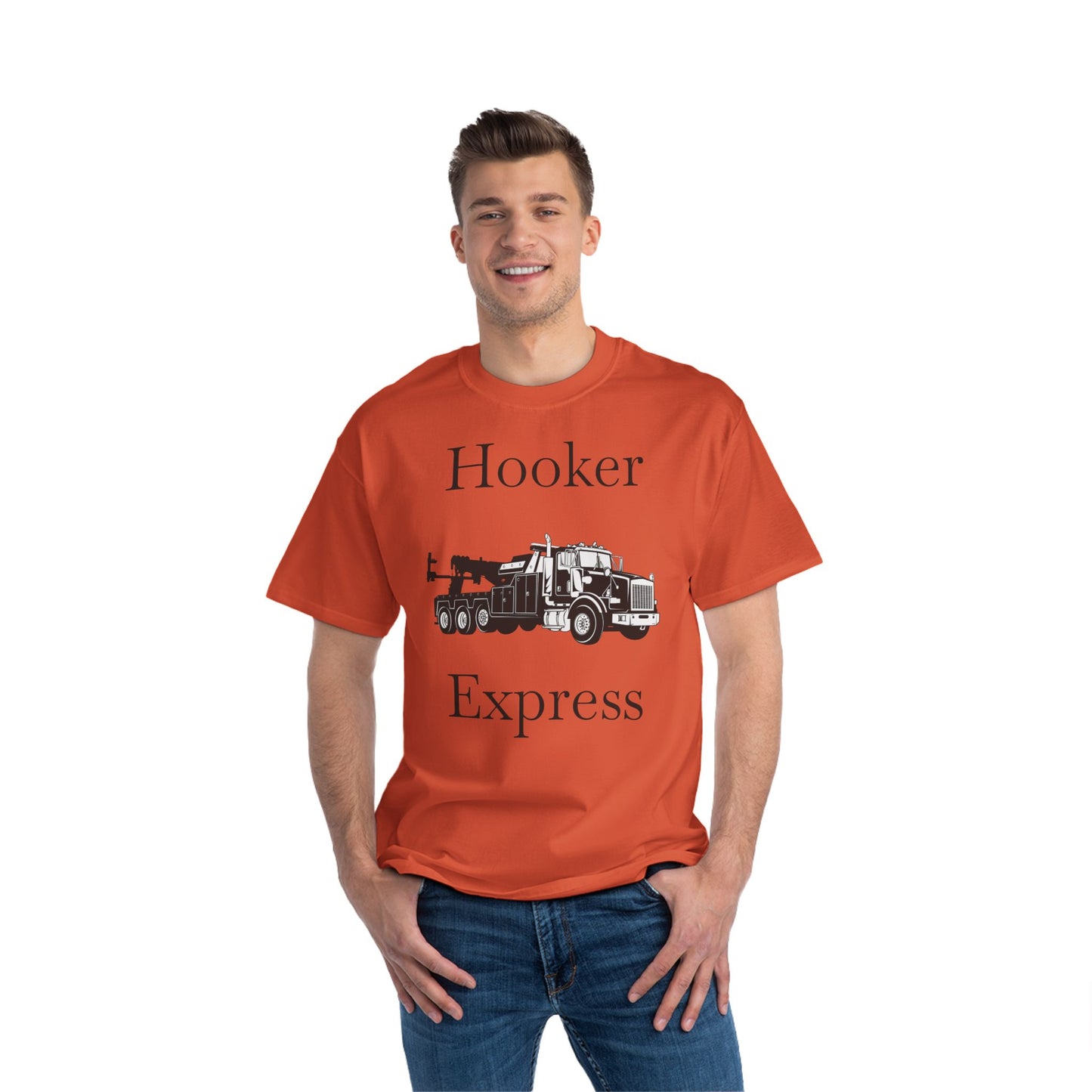 H**ker Express Heavy Tow Truck Men's Short-Sleeve Crewneck Tee