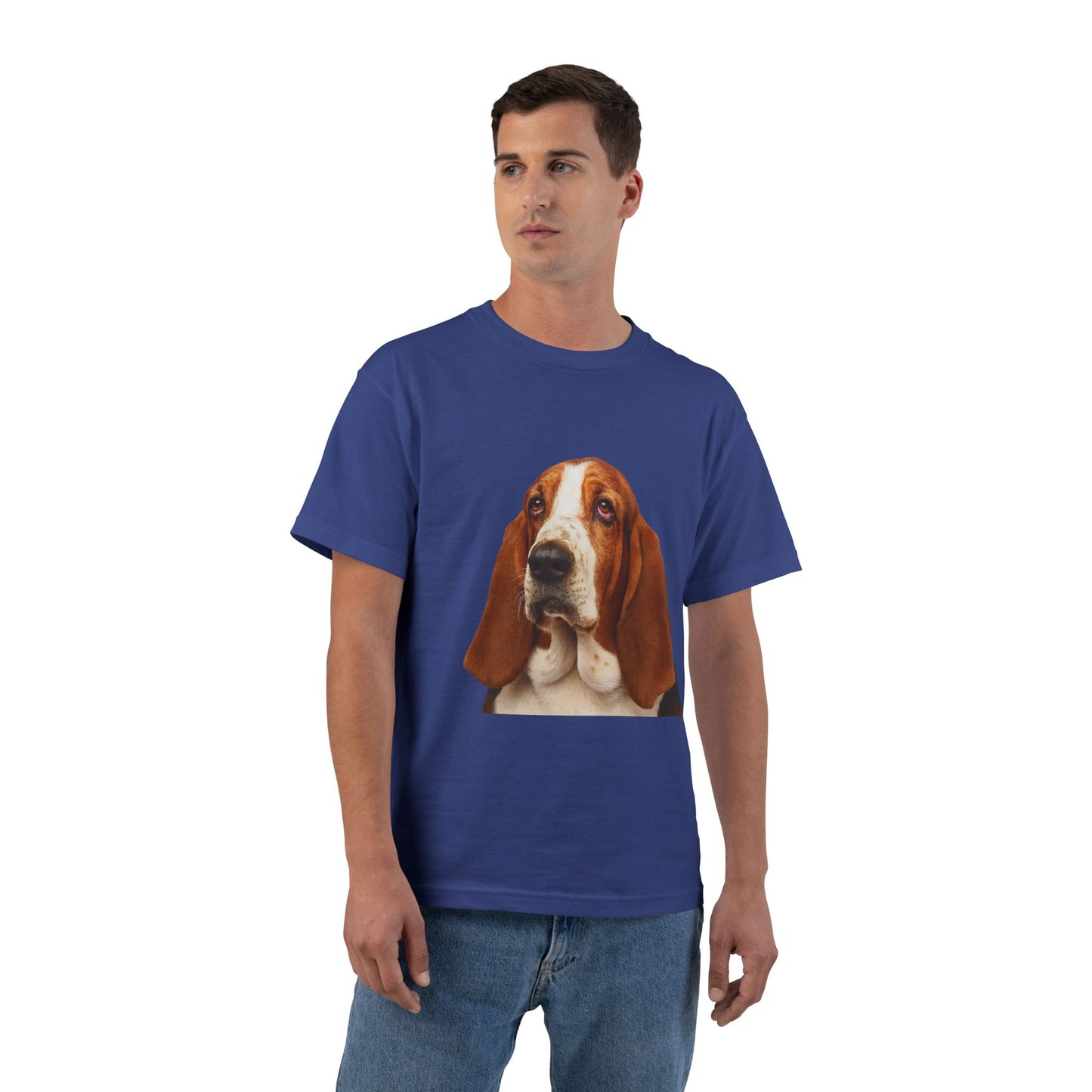 Basset Head Men's Short-Sleeve Crewneck Tee