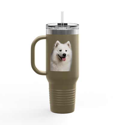 Samoyed Head Insulated Travel Mug