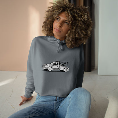 Wheel Lift Tow Truck Women's Crop Hoodie