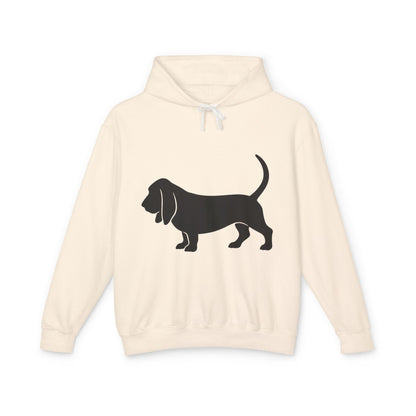 Basset Hound Silhouette Unisex Lightweight Hoodie