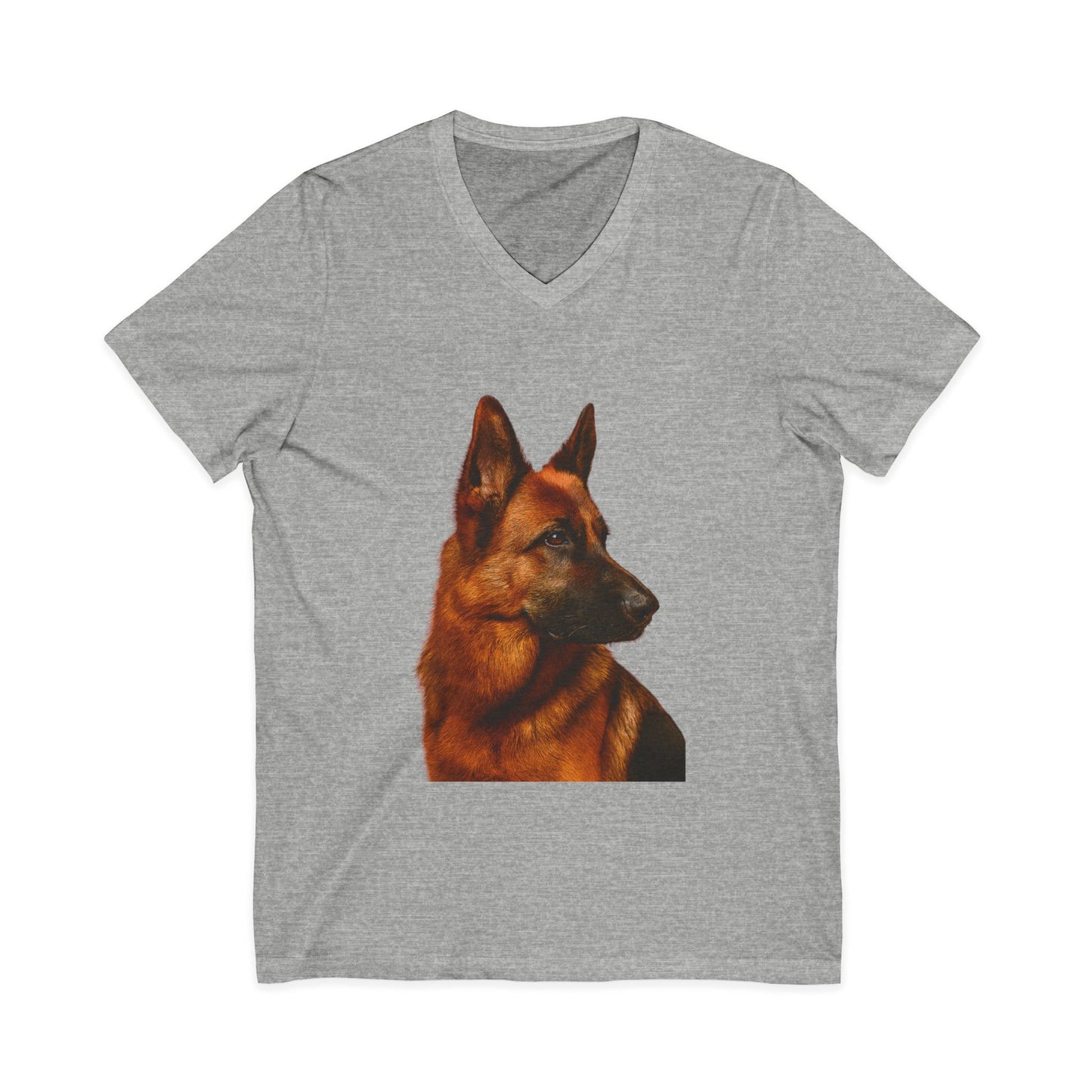 German Shepherd Head Unisex Short Sleeve V-Neck Tee