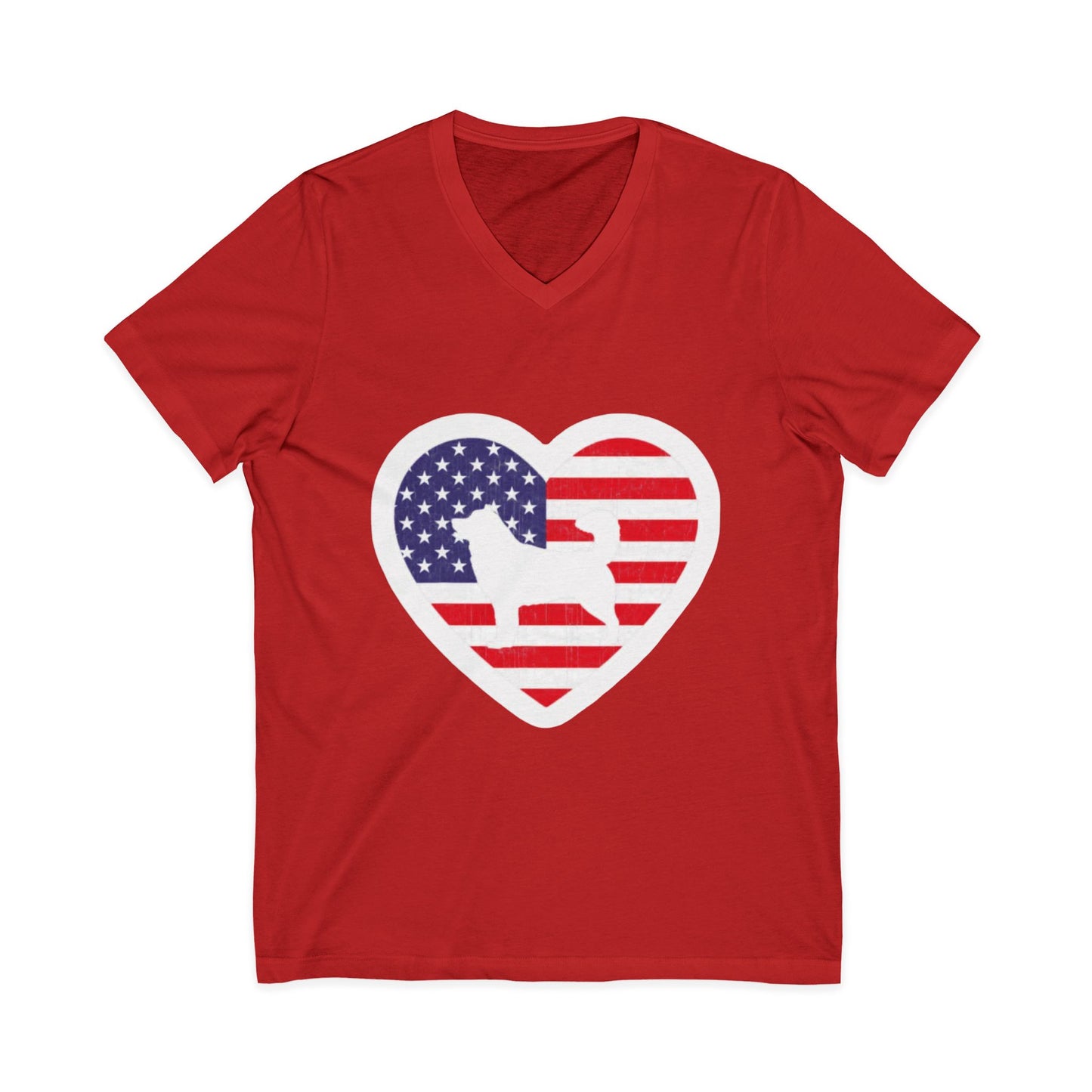 Malamute Flag Unisex Short Sleeve V-Neck Tee