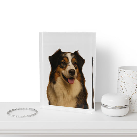 Aussie Head Acrylic Photo Block