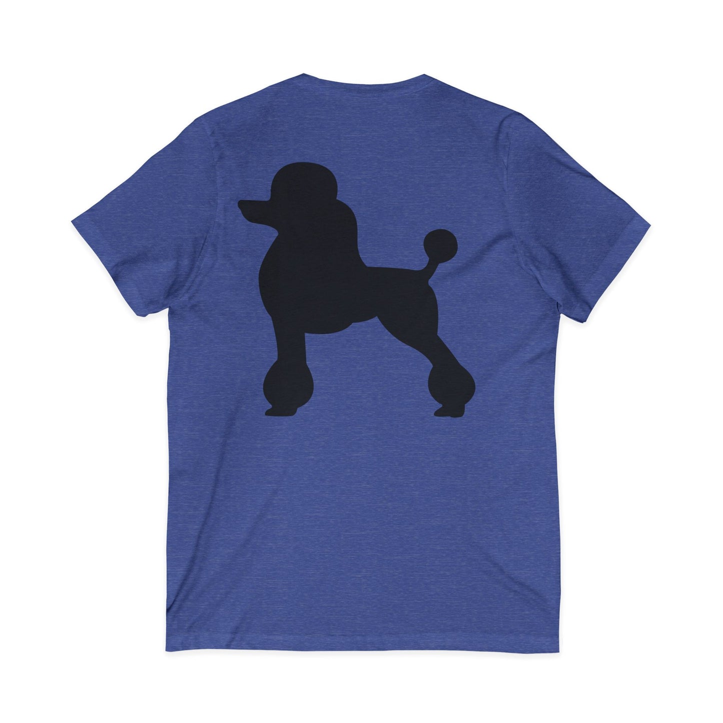 Poodle Silhouette Unisex Short Sleeve V-Neck Tee