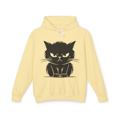 Angry Cat Unisex Lightweight Hoodie
