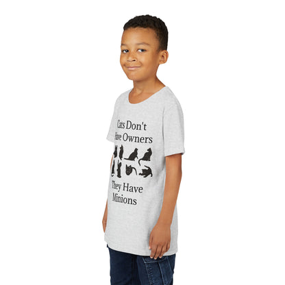 Cat Minions Youth Unisex Short Sleeve Crewneck Tee