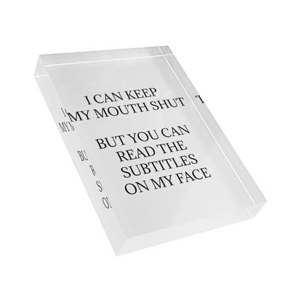 Subtitles Acrylic Photo Block