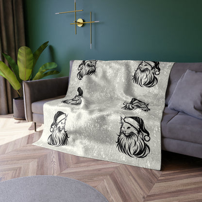 Santa Paws Cat Crushed Velvet Blanket
