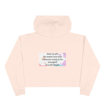 Note to Self Women's Crop Hoodie
