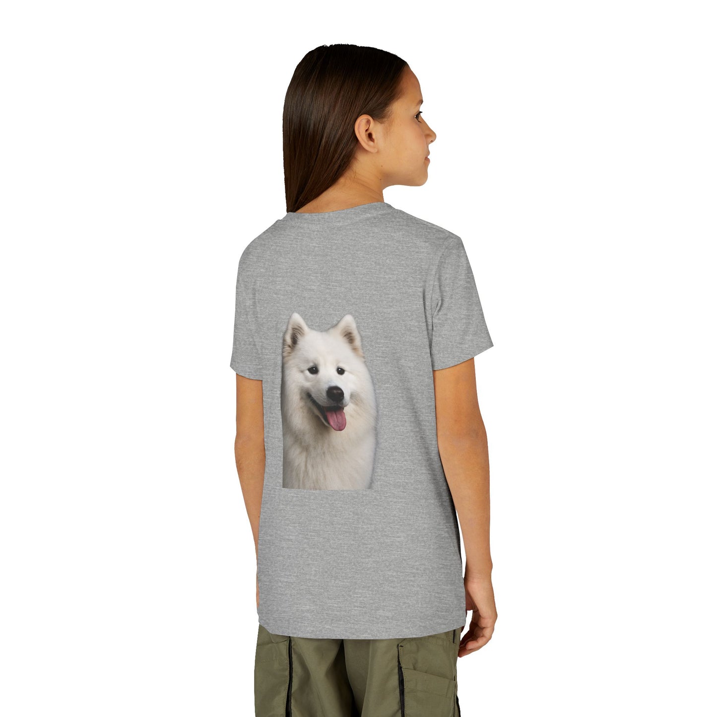 Samoyed Head Youth Unisex Short Sleeve Crewneck Tee