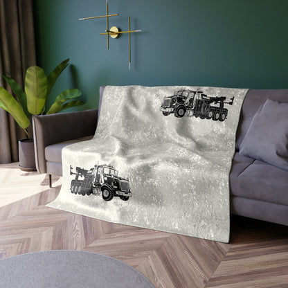 Heavy Tow Truck Crushed Velvet Blanket
