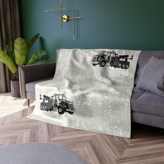 Heavy Tow Truck Crushed Velvet Blanket