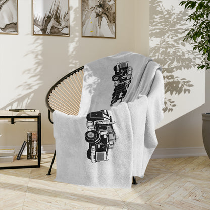 Heavy Tow Truck Velveteen Microfiber Blanket