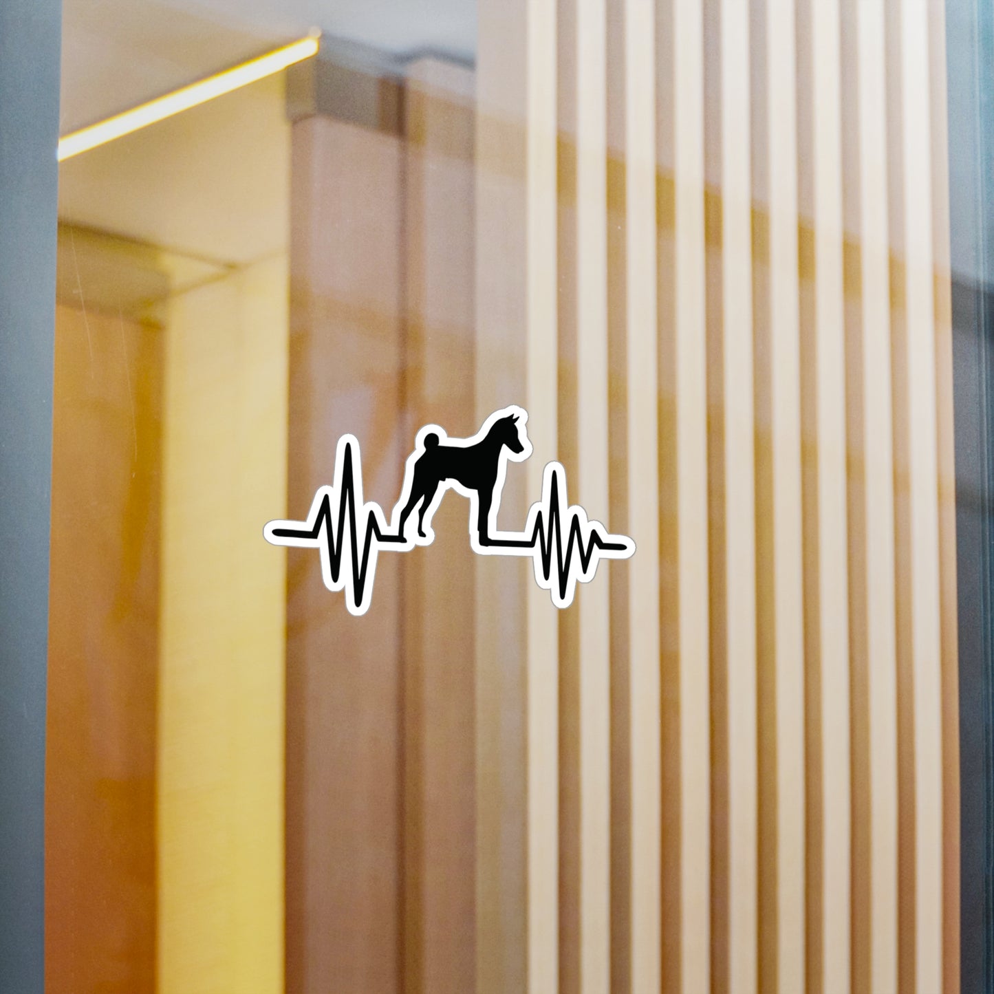 My Heart Beats For Basenjis Vinyl Decal