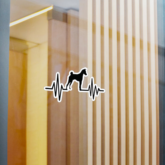 My Heart Beats For Basenjis Vinyl Decal