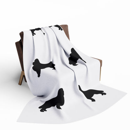 Newfie Silhouette Arctic Fleece Blanket