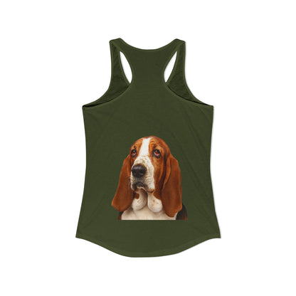 Basset Head Women's Racerback Tank