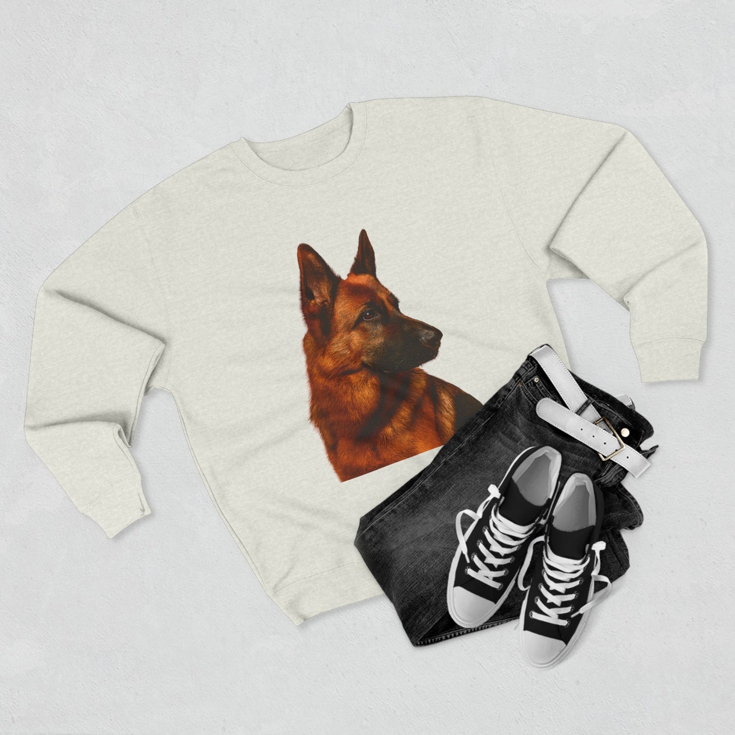 German Shepherd Head Unisex Crewneck Sweatshirt