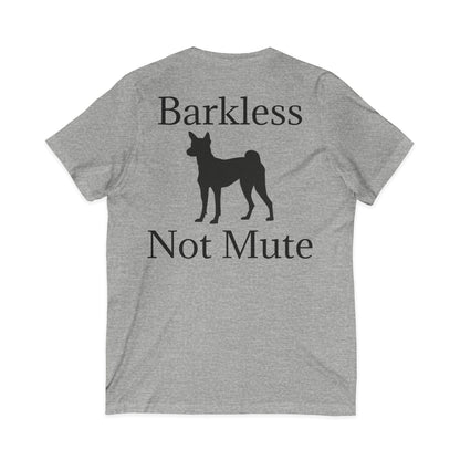 Barkless Not Mute Unisex Short Sleeve V-Neck Tee