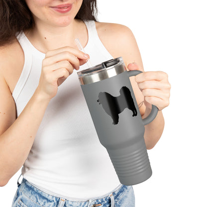 Samoyed Silhouette Insulated Travel Mug