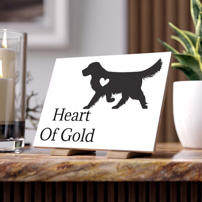 Heart Of Gold Ceramic Photo Tile